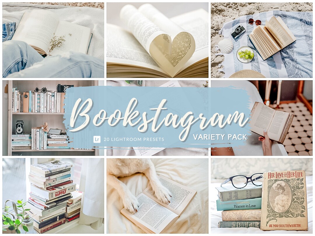 20 BOOKSTAGRAM Lightroom Presets Book Bookish Mobile Presets Journal