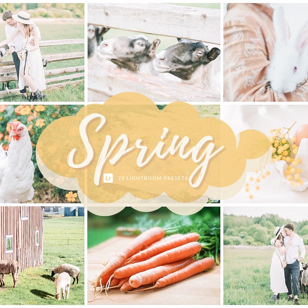 20 SPRING EASTER Lightroom Presets | Farm Country Presets | Springtime Garden Flowers | Instagram VSCO Filter | Airy Bright Clean Preset