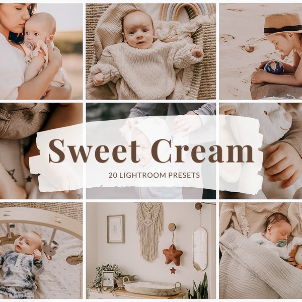 20 Sweet Cream BABY  Lightroom Presets |  Creamy Bebe Preset | Clean Newborn Baby Presets | Natural Mommy Blogger Filter | Kid Child Presets