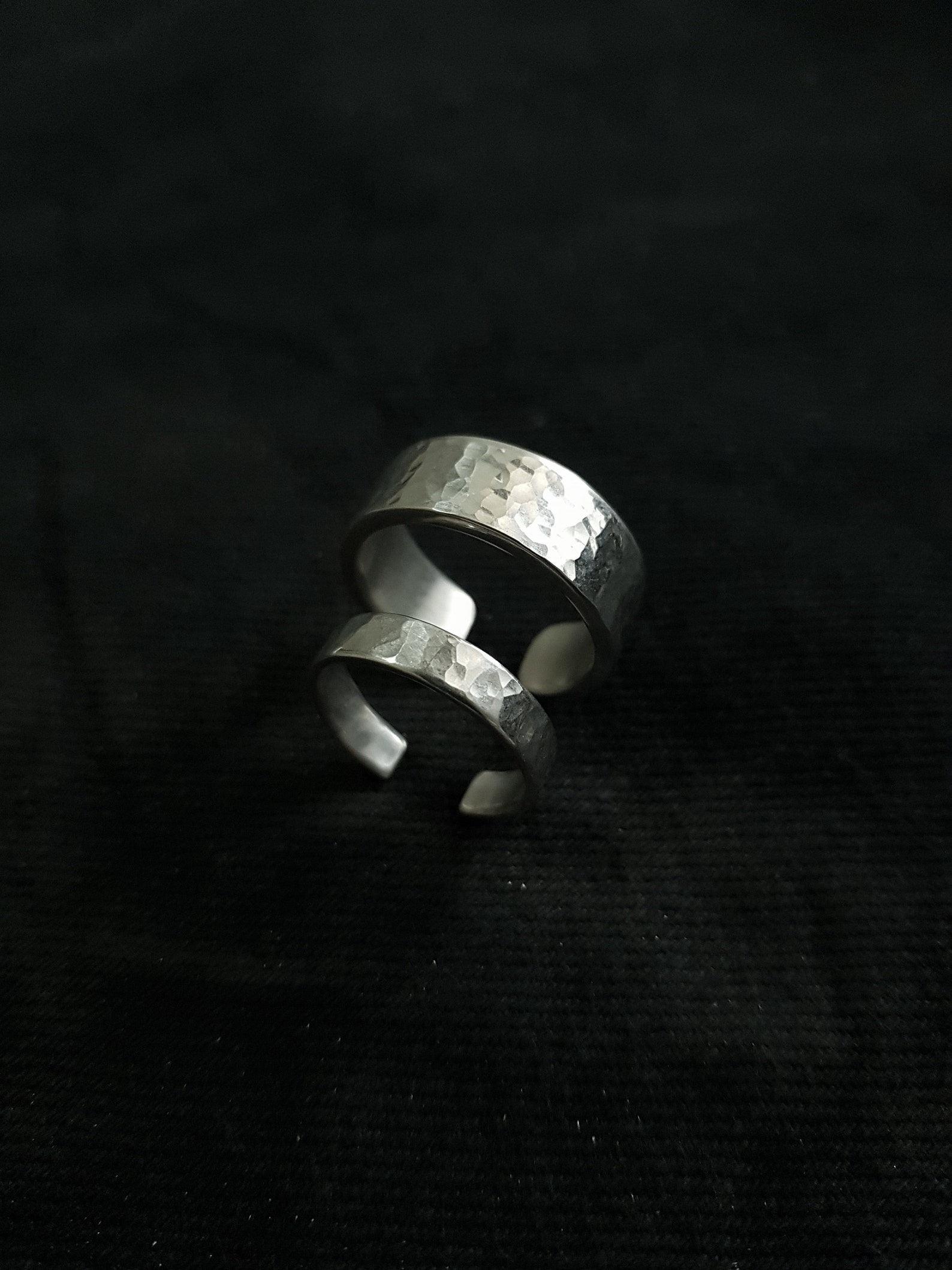 Open Sterling Silver Ring - Dimple Texture - Wide - Etsy