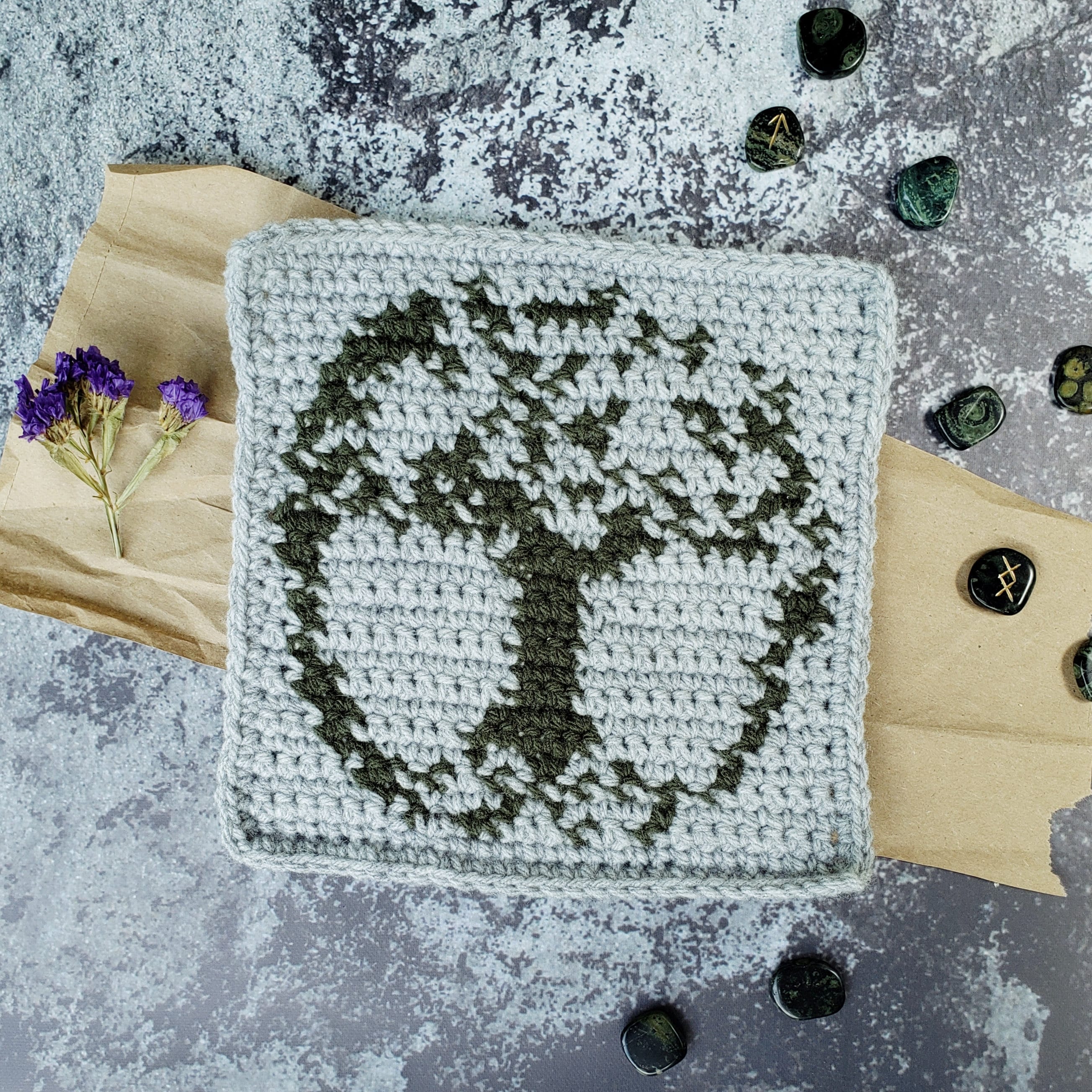 Tree of Life Afghan Block Pattern