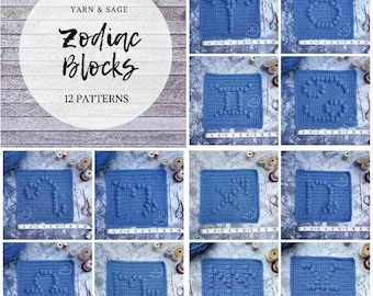 Zodiac Blocks PDF Crochet Pattern Bundle