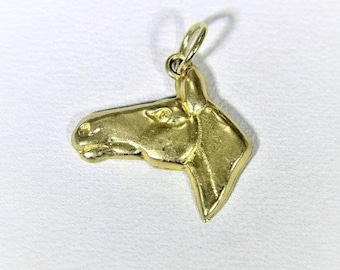 9ct 9k Yellow Gold Horse Pendant Charm