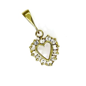 9ct 9k Gold Cubic Zirconia Heart Pendant