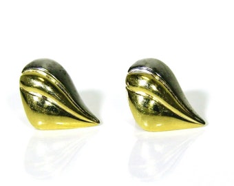 8ct Yellow & White Gold Stud Earrings