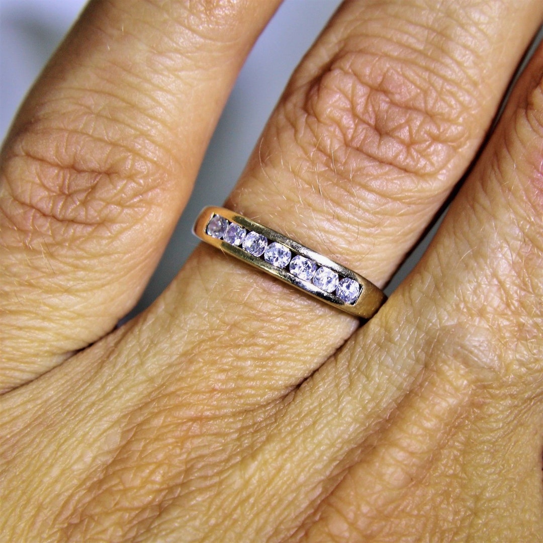 9ct 9k Yellow Gold Cubic Zirconia Ring Size 5 1/4 - K - Etsy