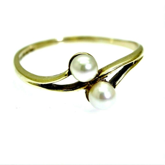 9ct gold pearl best sale ring