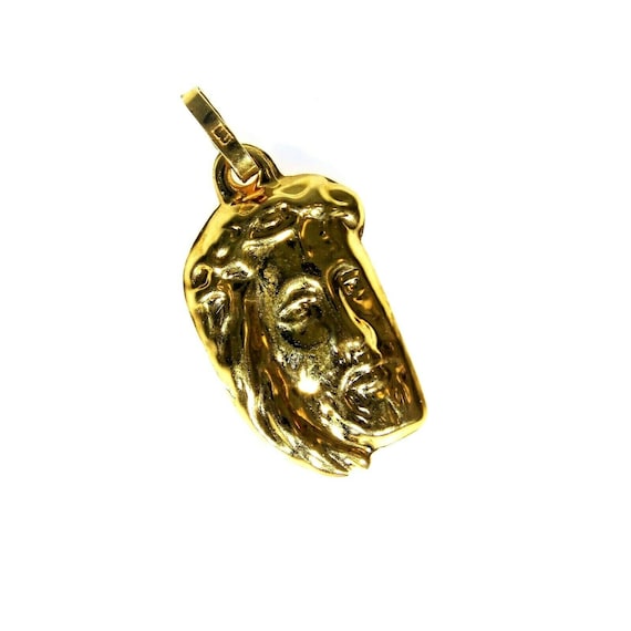 18ct 18k Yellow Gold Jesus Pendant