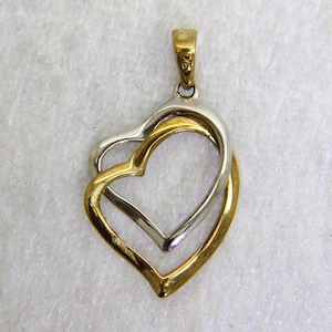 9ct 9k Gold Interlocked Heart Pendant