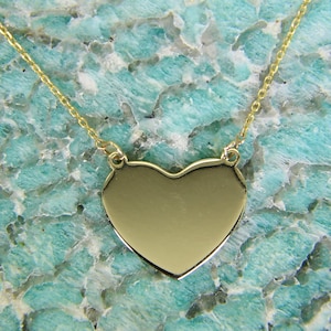 9ct 9k Yellow Gold Heart Necklace