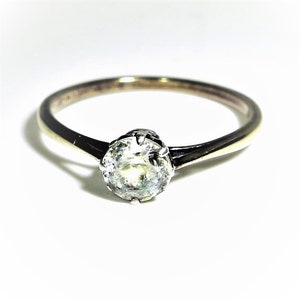 Art Deco 9ct 9k Goud Oude Gesneden Pasta Ring Maat 8 1/2 - Q 1/2