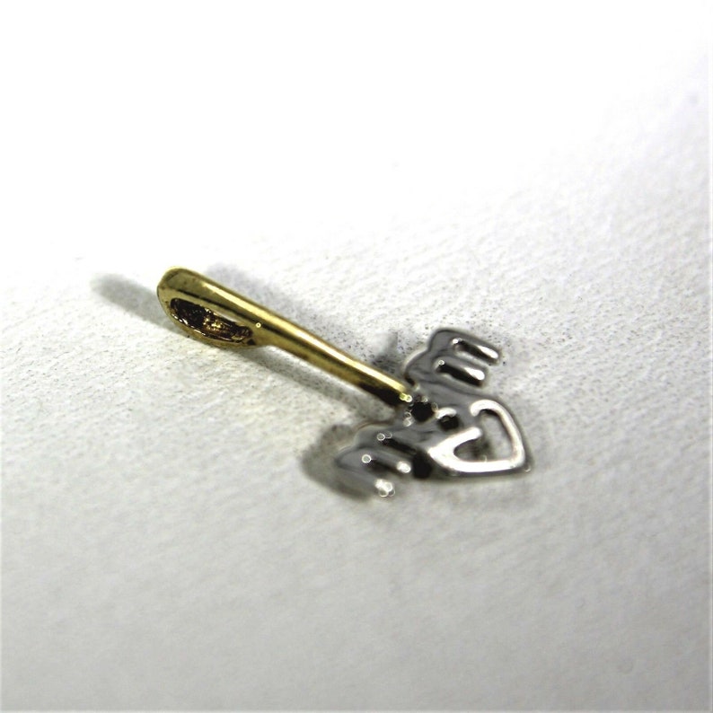 Dainty 9ct 9k Gold Mum Heart Diamond Charm