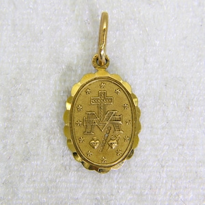 Pingente de cruz religiosa de ouro 9k 9k com madre Maria