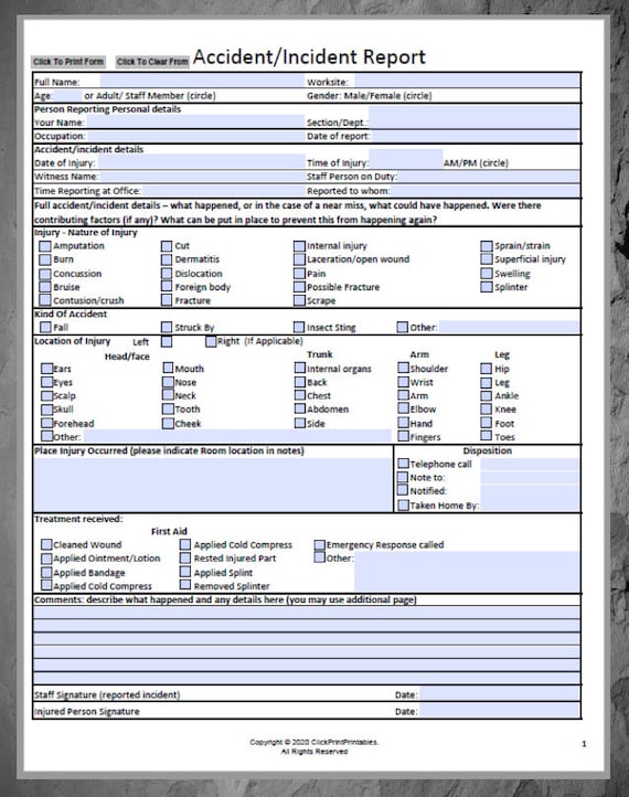 Accident Report Fill Out And Sign Printable Pdf Template Incident