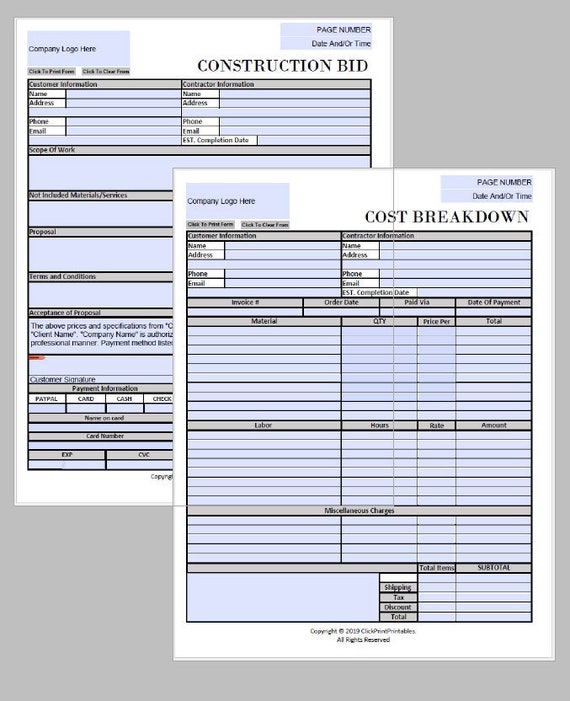 Construction Bid Package Template from i.etsystatic.com