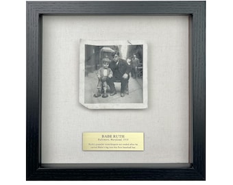 Parody of Babe Ruth's Ventriloquist Dummy / Framed Artifact for Wall