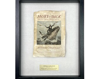 Parody of Alternate Cover to Moby Dick / Framed Artifact for Wall