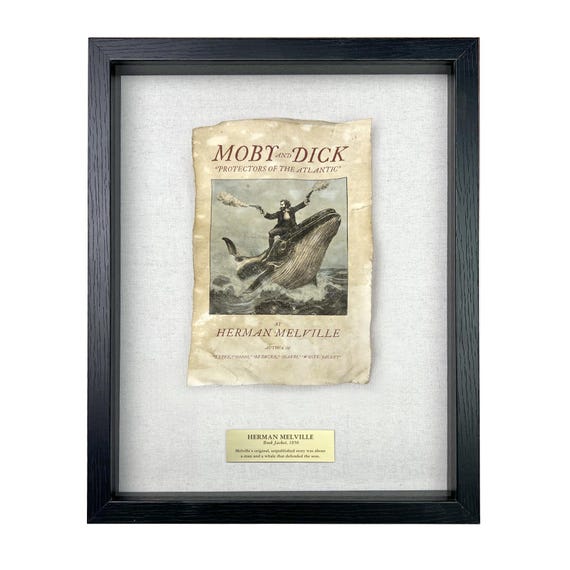 Parody of Alternate Cover to Moby Dick / Framed Artifact for Wall