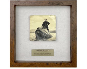 Parody of Herman Melville's Moby Dick Inspiration / Framed Artifact for Wall