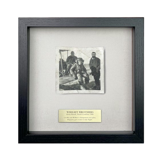 Parody of Wright Brother's Test Pilot Chimpanzee / Framed Artifact for Wall