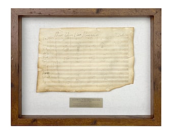 Beethoven Symphony No. 5 Parody Sheet Music | Fake Original Manuscript Artifact | Funny Gift for Musicians