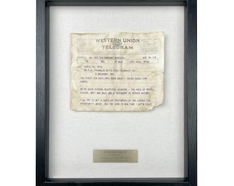 Parody of a Letter from The Titanic's Party Captain / Framed Artifact for Wall