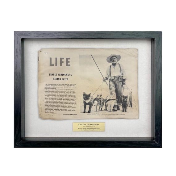Parody of LIFE Magazine Ernest Hemingway Article /  Framed Artifact for Wall
