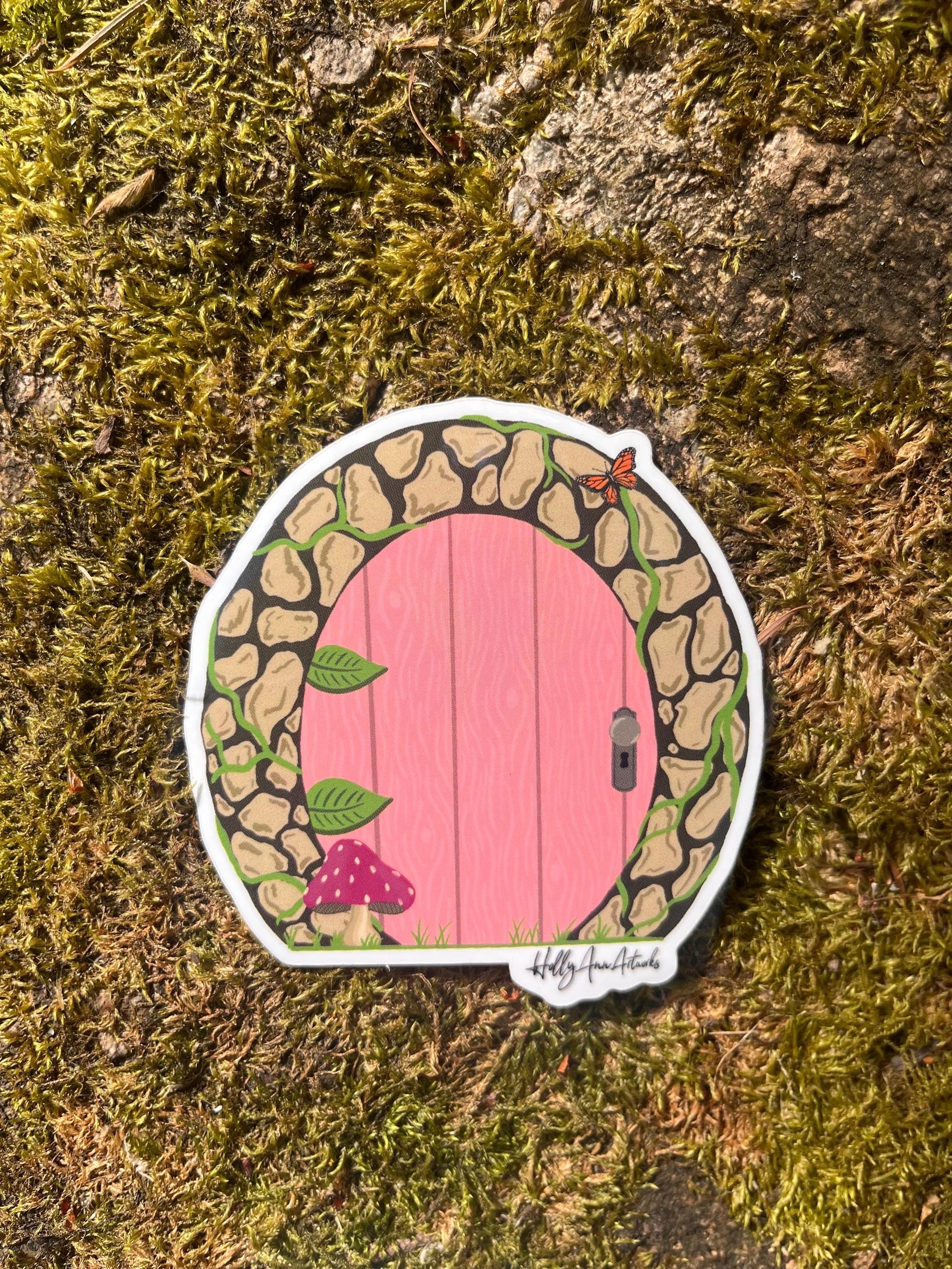 Whimsical Fairy Door Sticker – Cottagecore and Fantasy Vinyl Decal ...