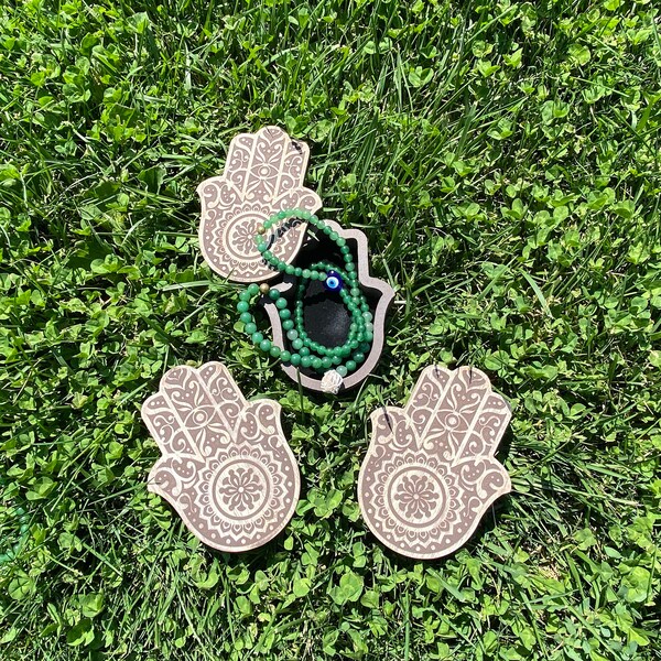 Abundance Hamsa Box | Aventurine Mala, Desert Rose Selenite, Hamsa Box