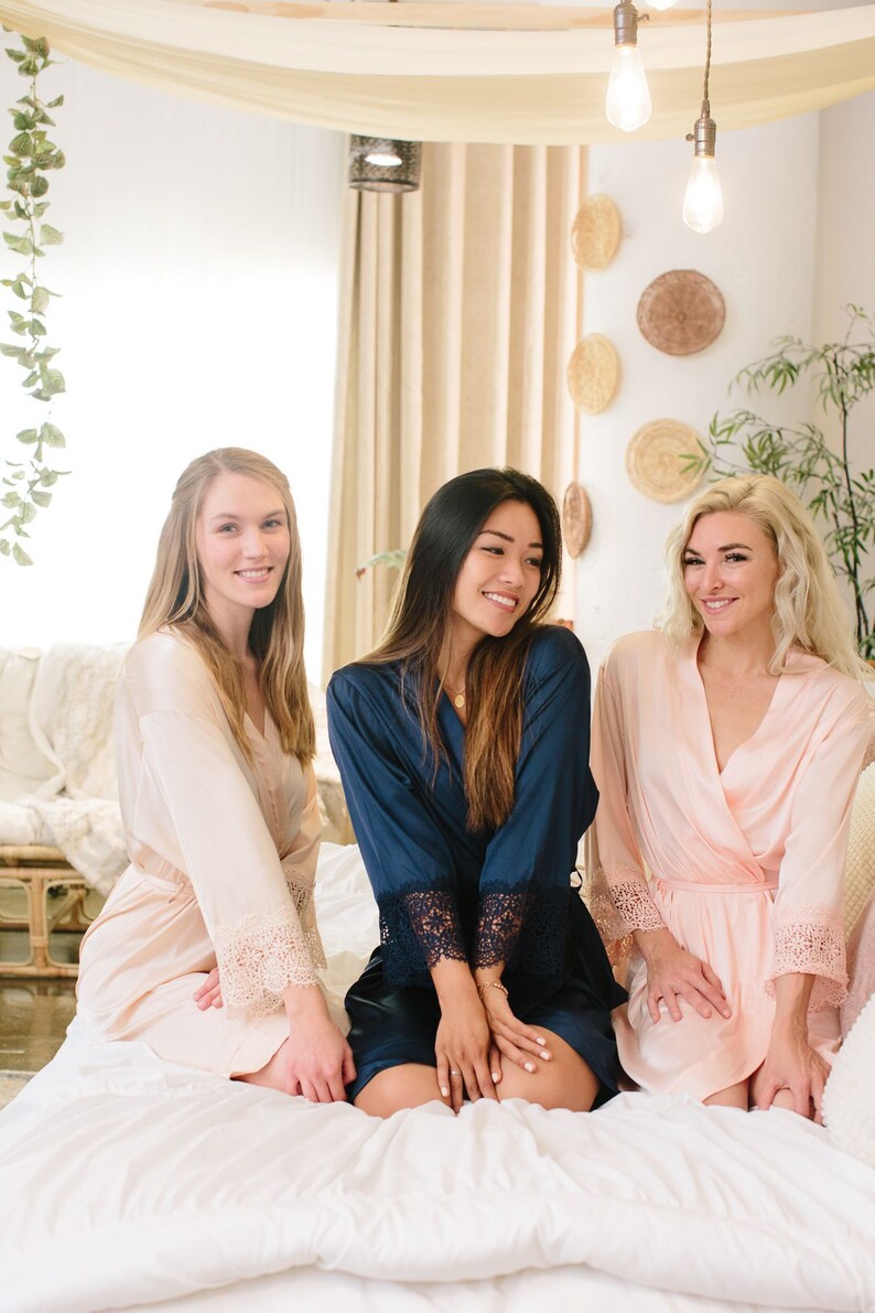 Bridesmaid Robes Burgundy Robe Bridal Wedding Gifts Set Etsy