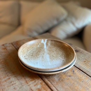 Handmade Ceramic Desert Plates: Coastal Decor, Set of 2