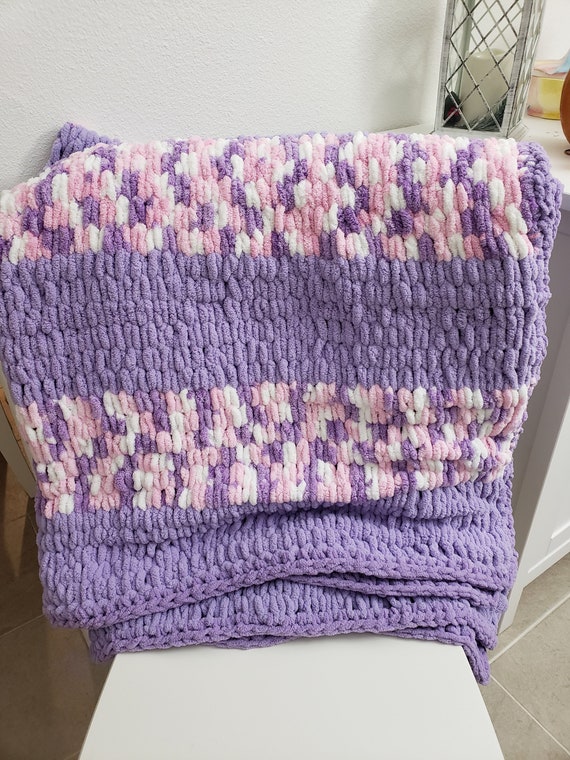 Knitting Hobbies Series. Purple Pastel Yarn And Knit 1 Photograph