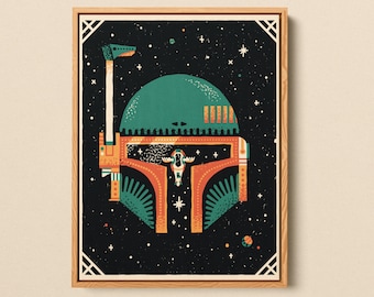 Boba Fett & Slave 1 - Sérigraphie Poster