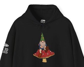 Flint Knapping Gnome Toadstool Hoodie / Not So Civilized / Flint Knapper Gift