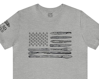 Not So Civilized Flint Flag of America Tee / Not So Civilized /  Flint Knapper Gift