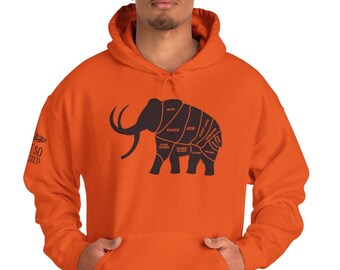 Mammoth Meat Cuts Hoodie / Not So Civilized / Archaeology Gift