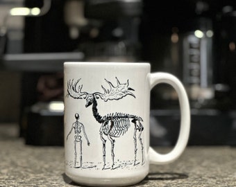 The Giant Elk Mug 15 oz / Archeology Gift / Coffee Tea Mug