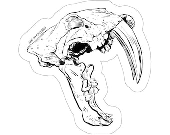Saber Tooth Sticker / Smilodon / Caveman / Sabre-toothed
