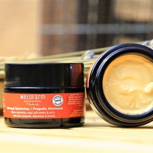 Propolis Ointment with Beeswax and Honey, Greek Propolis Healing Salve, Bee Propolis Ointment,Organic Greek Ointment, Propolis Healing Cream
