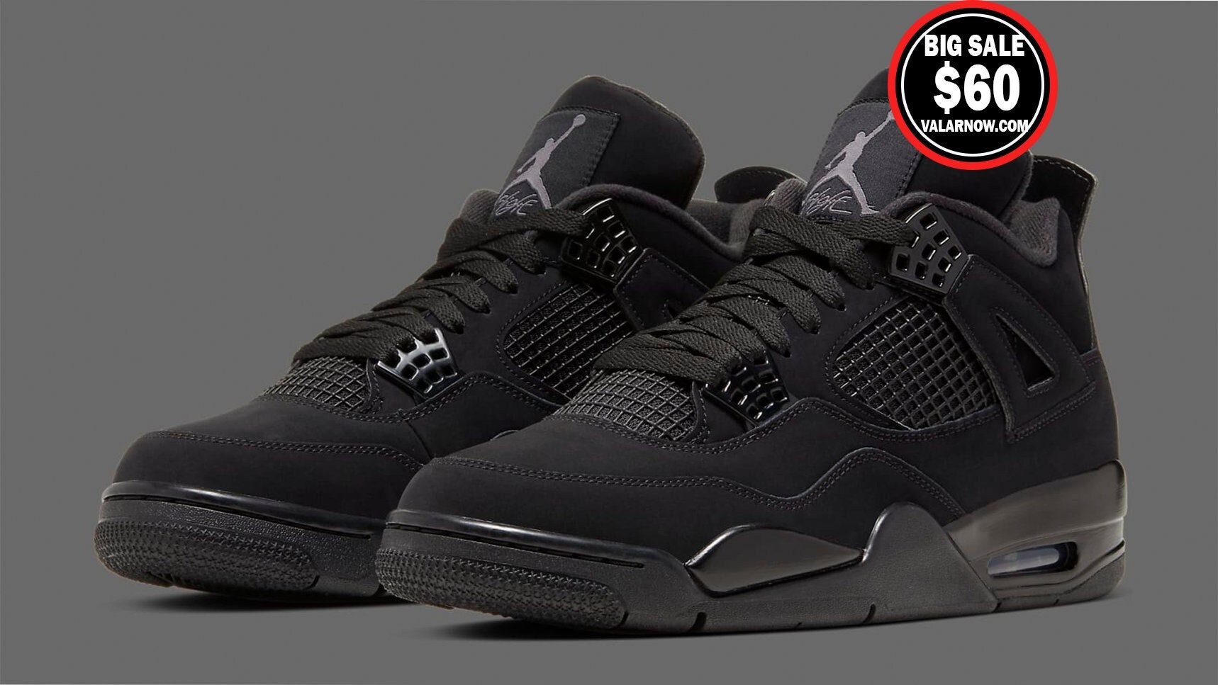 all black jordans 4 black cat