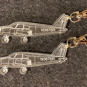 2x Cessna, Piper, Vans, Aircraft Custom Keychain, Pilot, Airplane, General Aviation Keychains