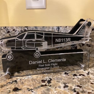 Plexiglass Pilot Plaque Award Custom