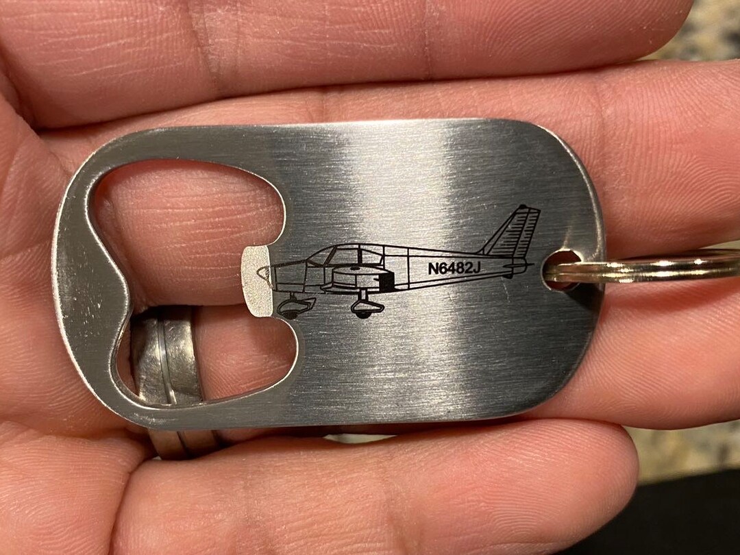 Stainless Steel Bottle Opener/keychain Cessna, Piper, Vans, Aircraft