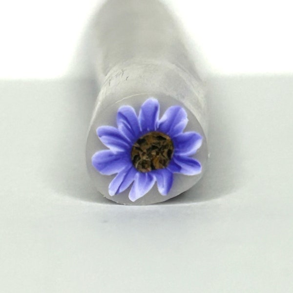 Raw Small Blueish Purple Polymer Clay Wildflower Cane