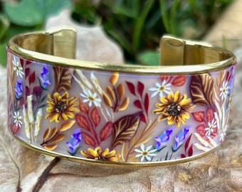 Herbst Blätter Manschette Armband