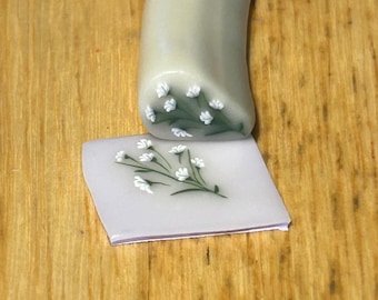 Weiße Blumen Spray Cane aus Polymer Clay