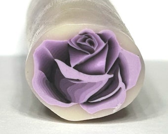 Unbaked Purple Rose Polymer Clay Cane