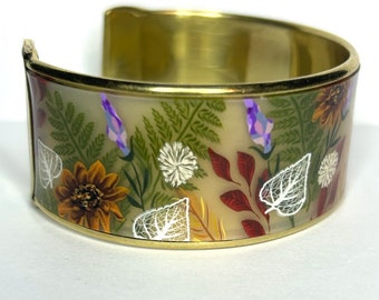 Herbst Aspen Blätter Manschette Armband