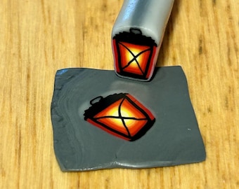 Raw Polymer Clay Lantern Cane Cane
