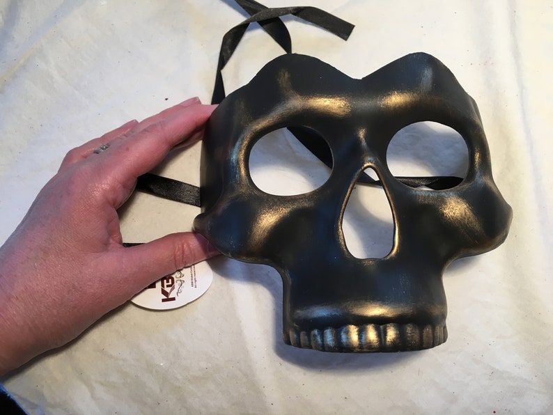 Black and gold skull mask | Etsy